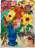 Blue Vase - Original Art on Paper - Unframed