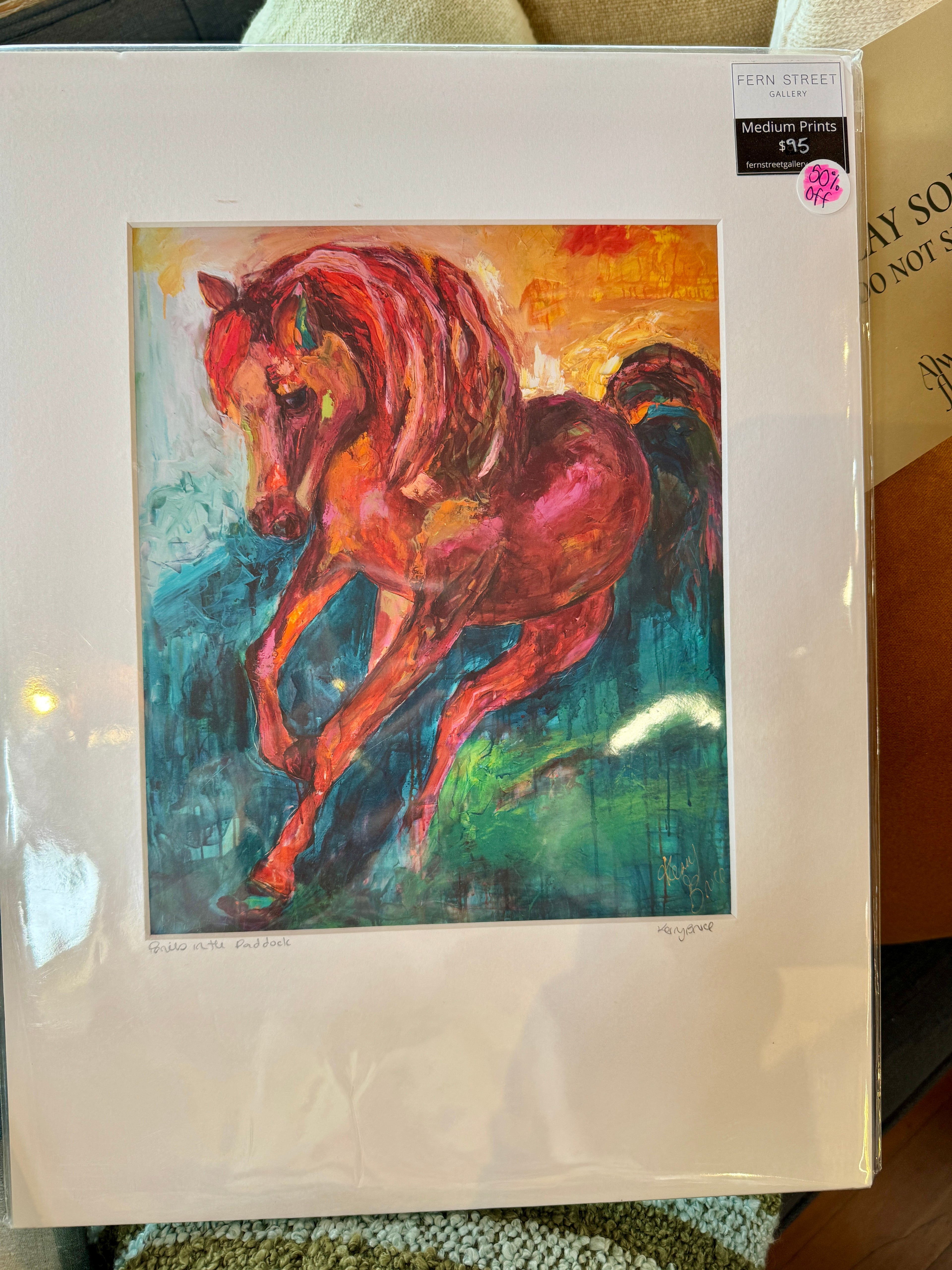 Pony Print MEDIUM, Open ended medium size Print, unframed,