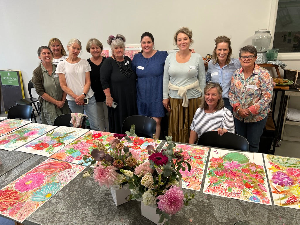 Blooms Art Workshop, Green Door Studios Robertson 2026 Dates TBC.  Taking Expressions of Interest Now