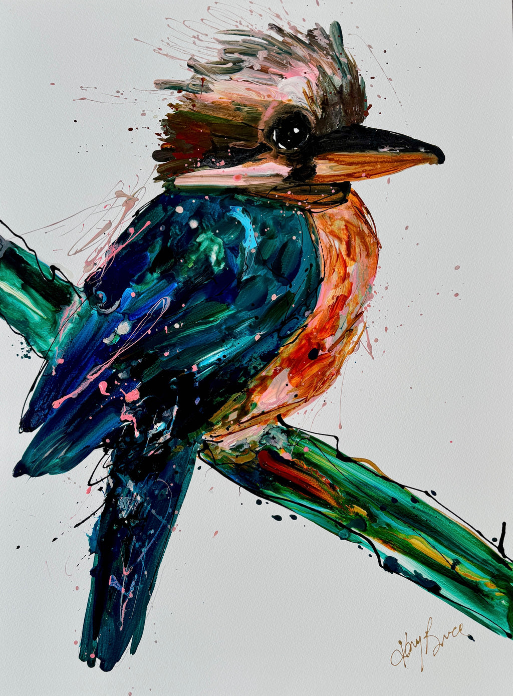 Kookaburra - Kelly - Original Art on Paper - Unframed