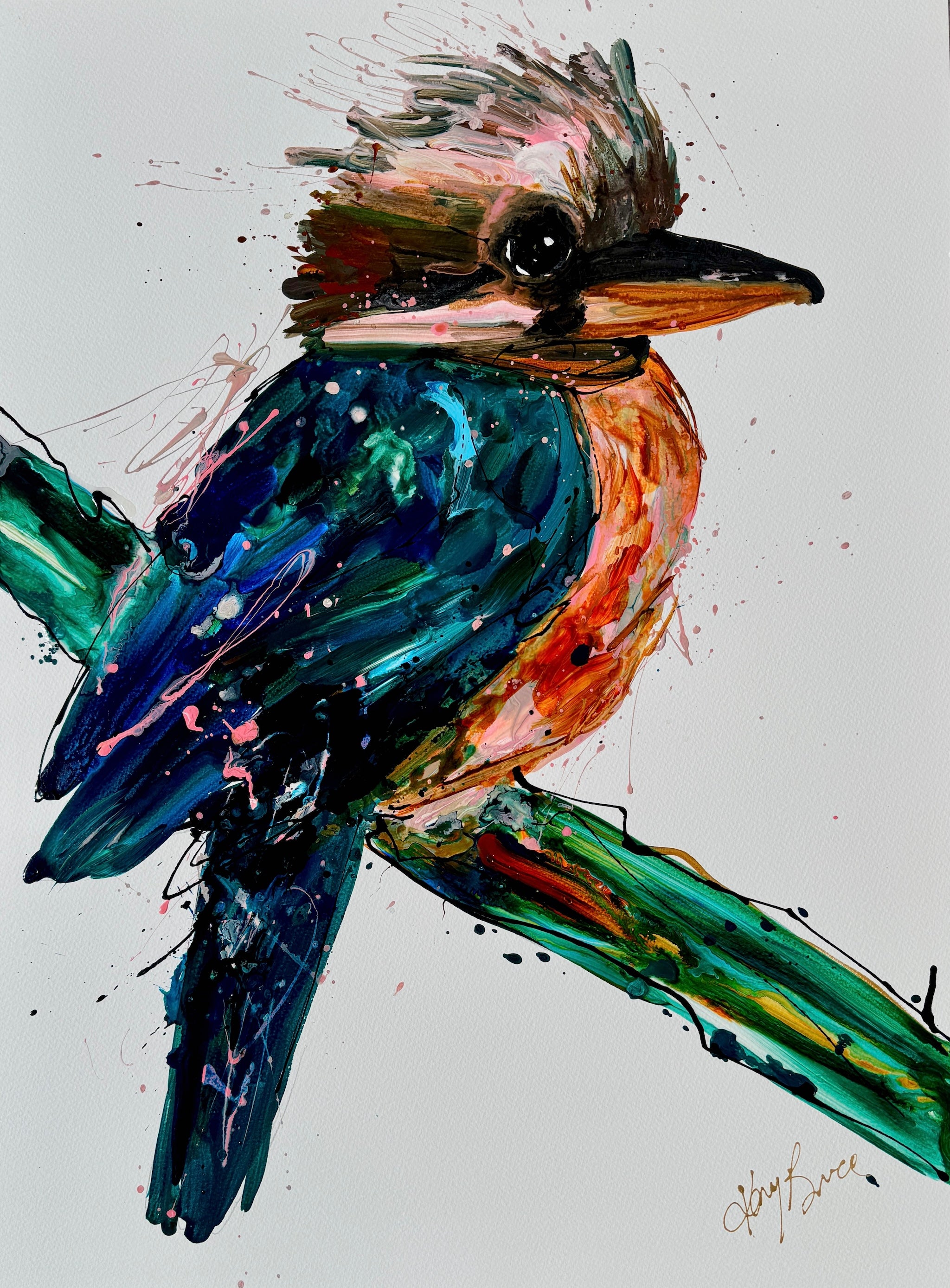 Kookaburra - Kelly - Original Art on Paper - Unframed