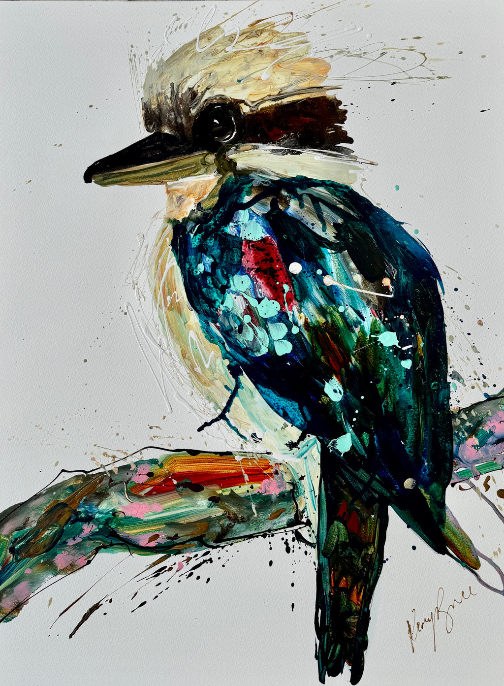 Kookaburra - Benny Burra  - Original Art on Paper - Unframed