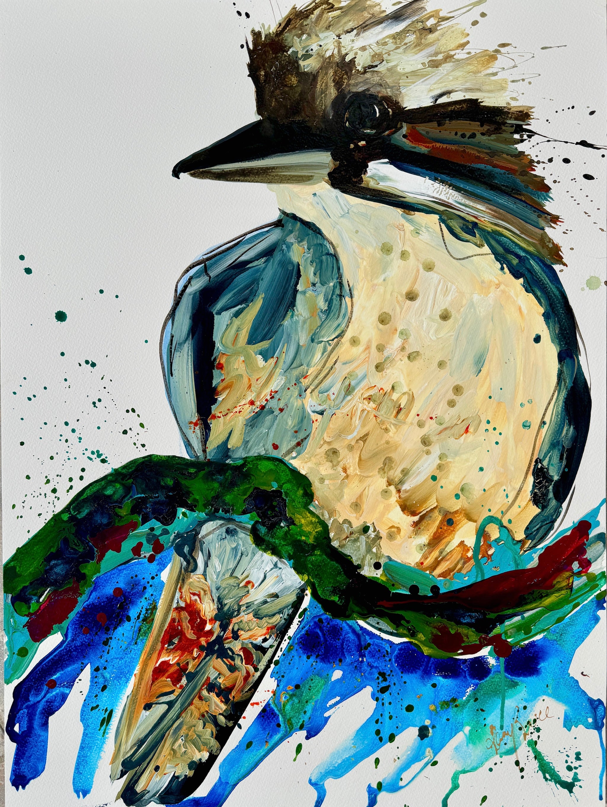 Kookaburra Zach- Original Art on Paper - Unframed