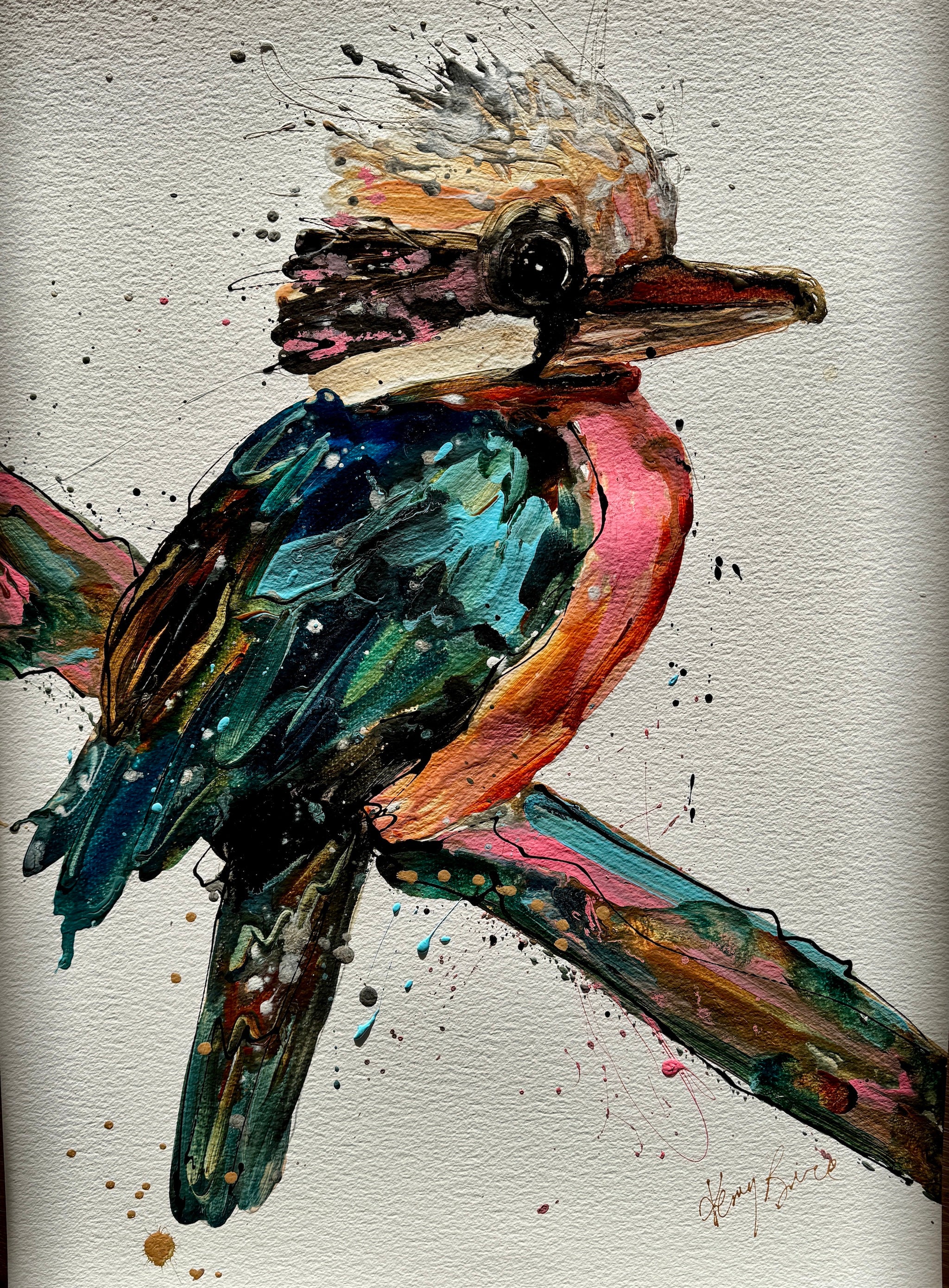 Kookaburra - Kami - Original Art on Paper - Unframed