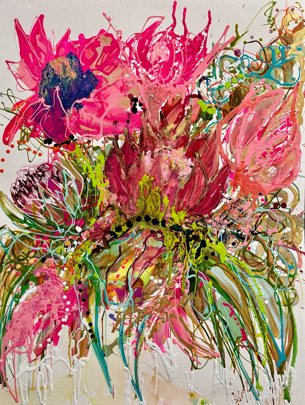 Protea - Original Art on Paper - Unframed