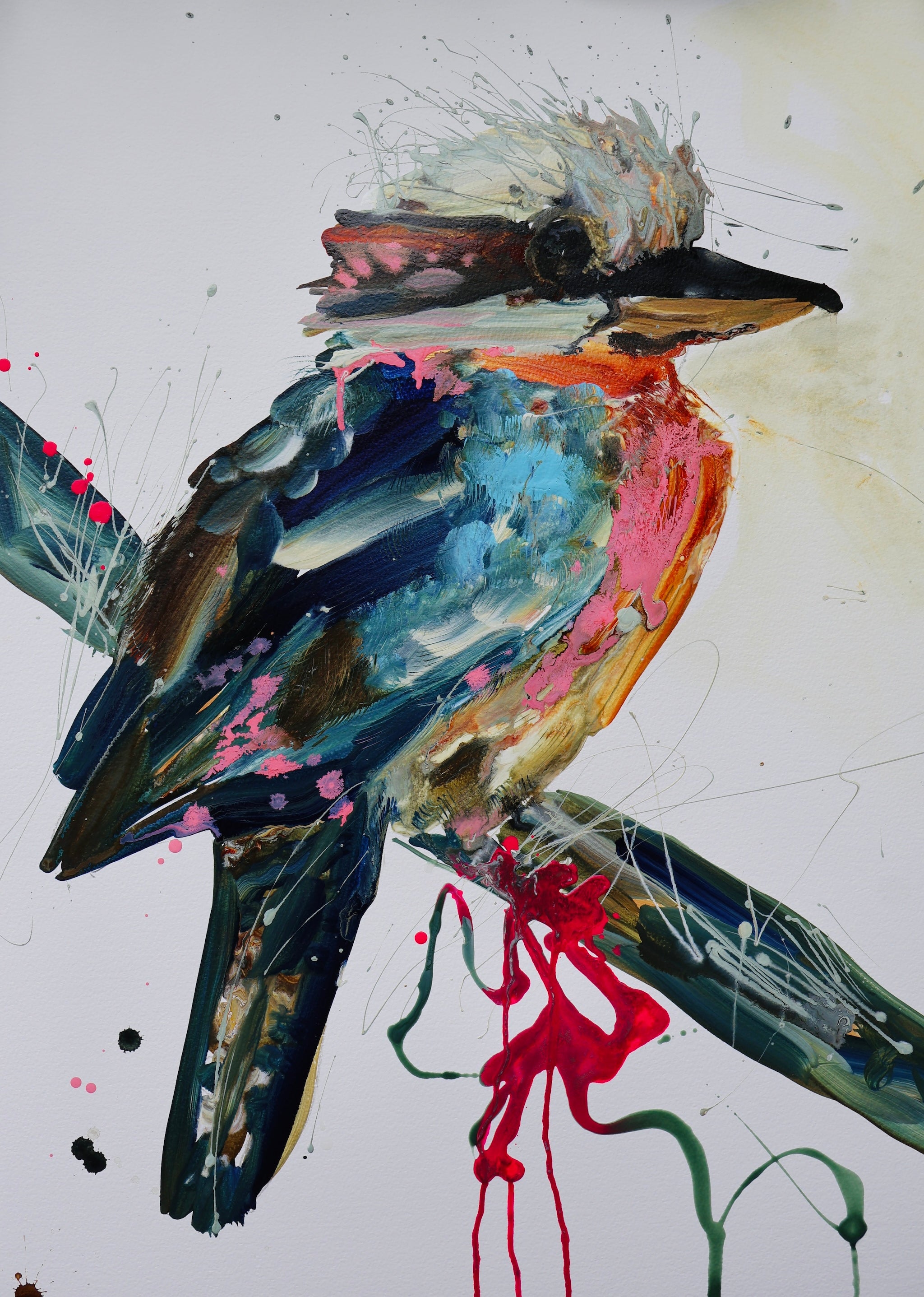 Kookaburra - Sophie- Original Art on Paper - framed