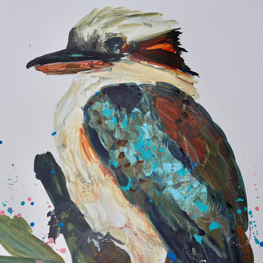 Kookaburra - Harry, Original Art on Archival Paper l Framed
