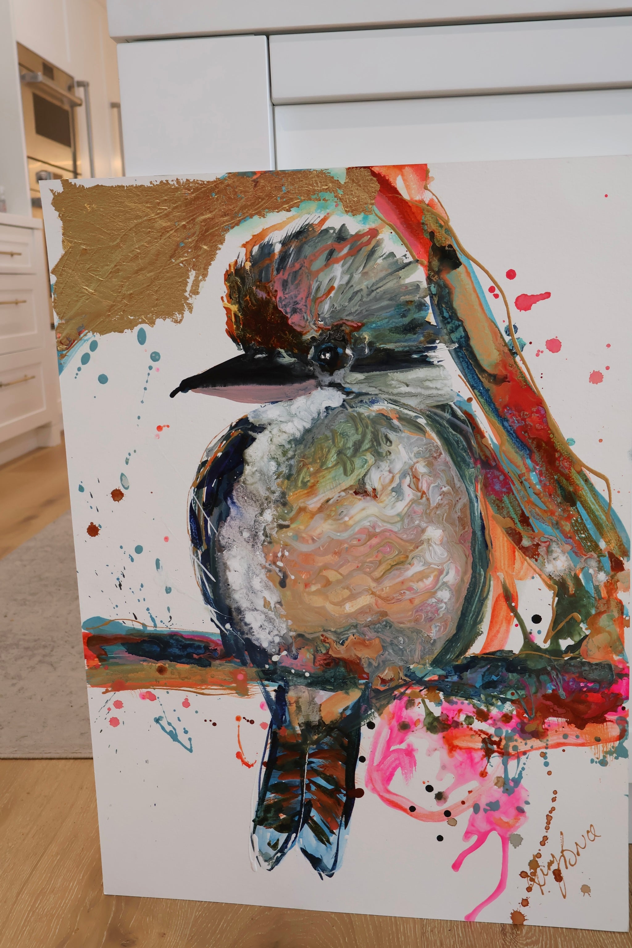 Kookaburra -Curly- Original Art on Paper - Unframed