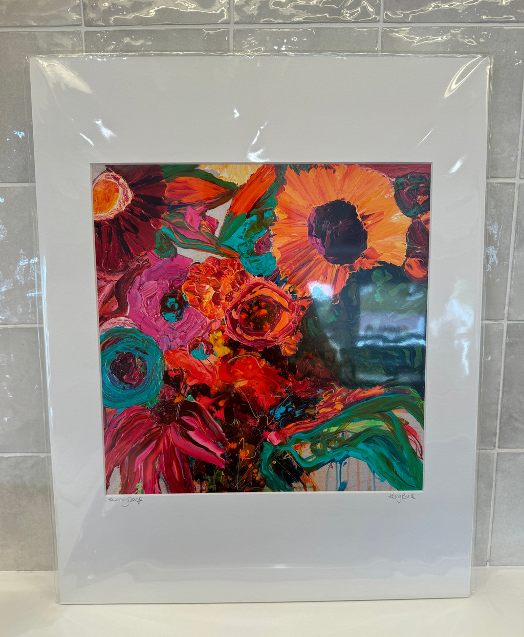 Floral 2 LARGE- Floral Bliss , Open ended large size Print, unframed,