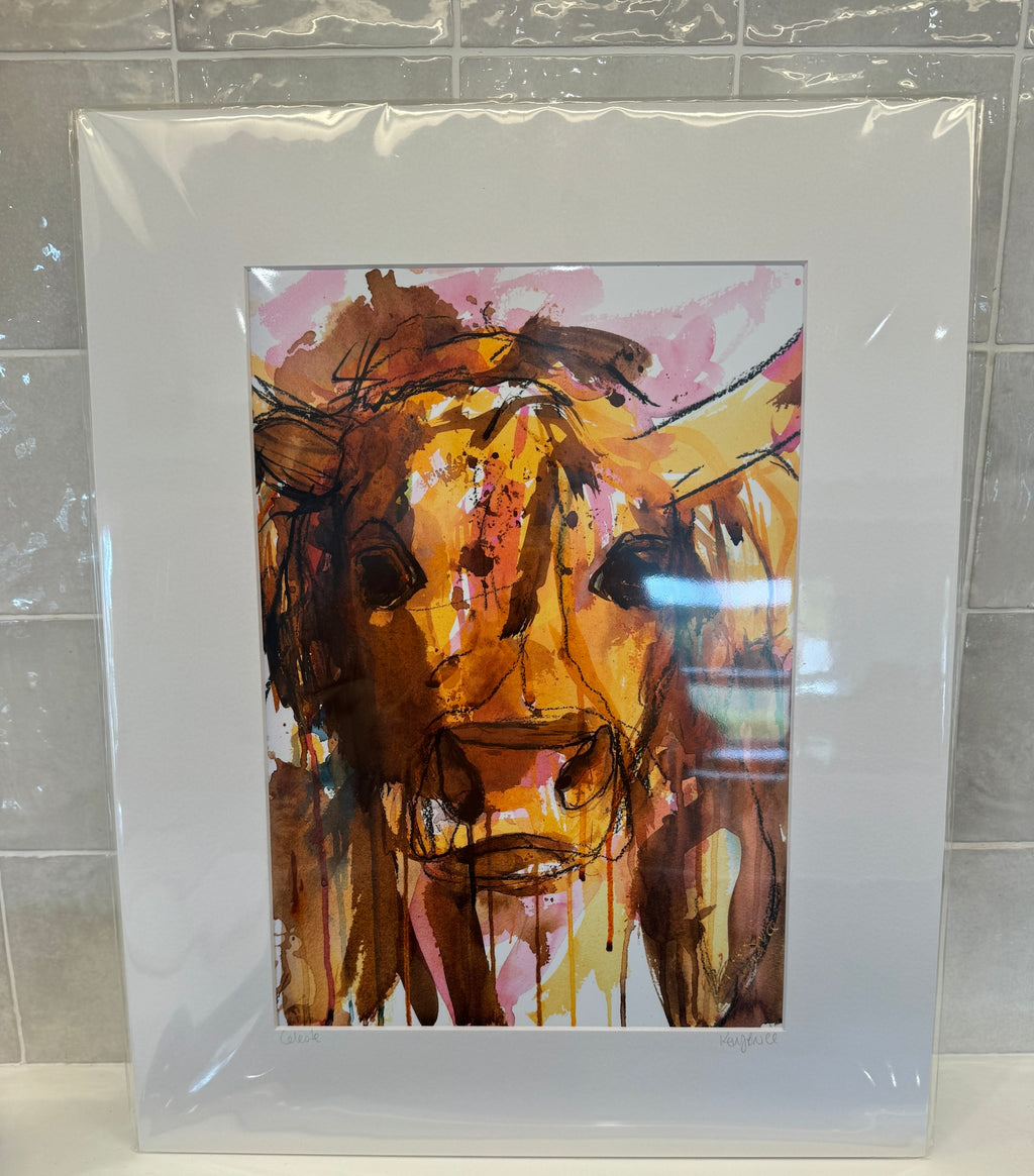 Cow LARGE, Open ended large size Print, unframed,