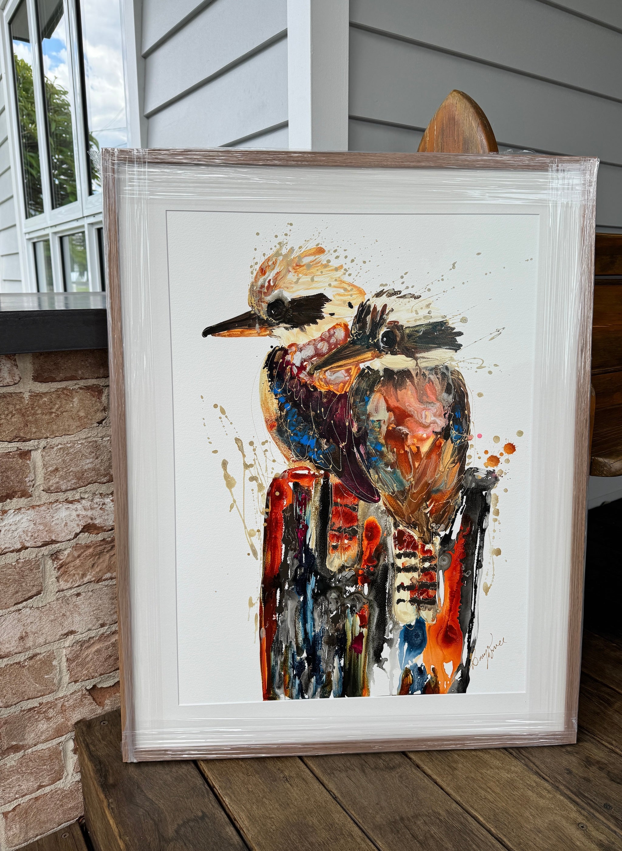 Blended Families - Original Art on Paper - framed