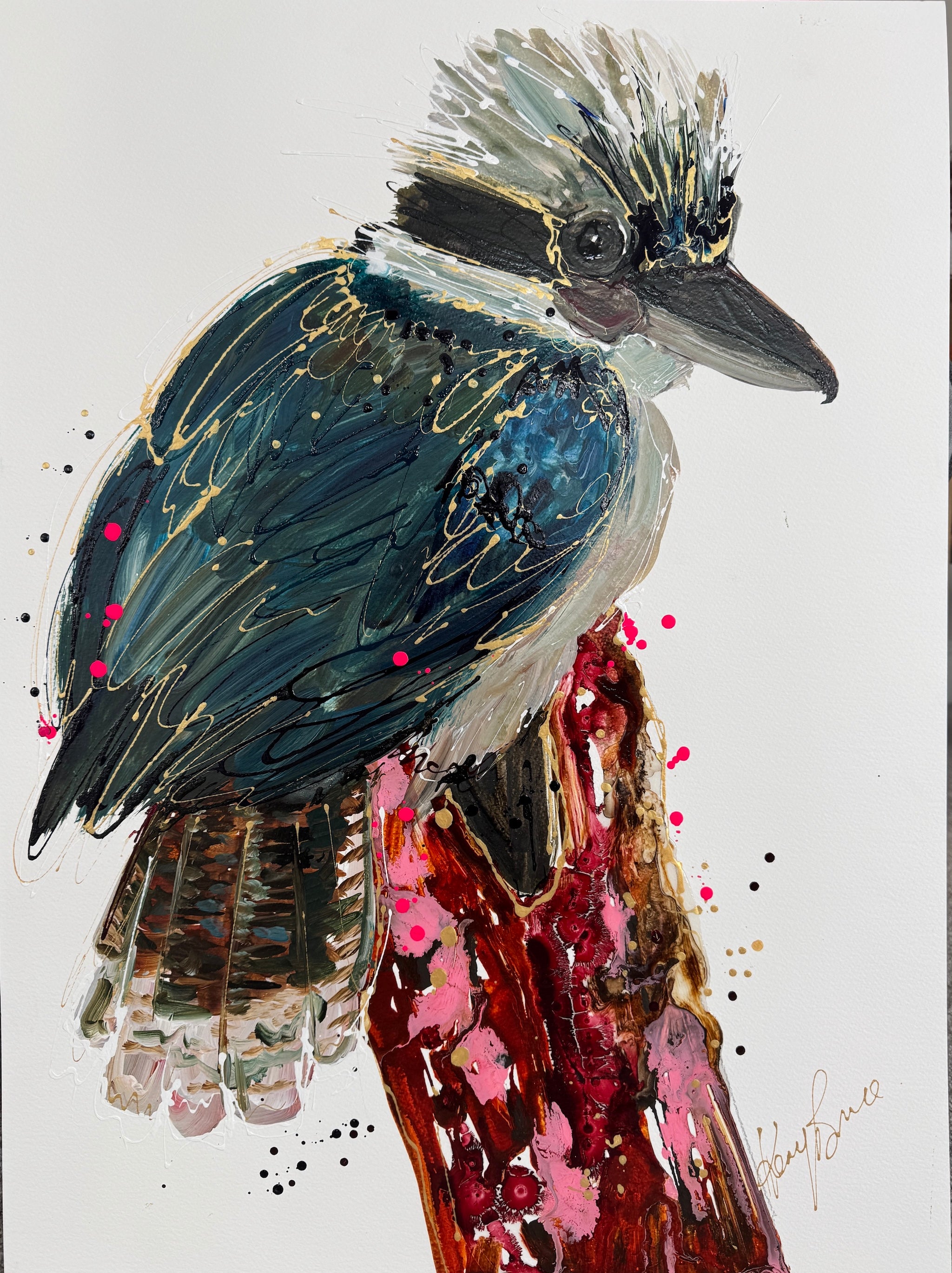 Kookaburra -Bobby Kookaburra - Original Art on Paper - Unframed