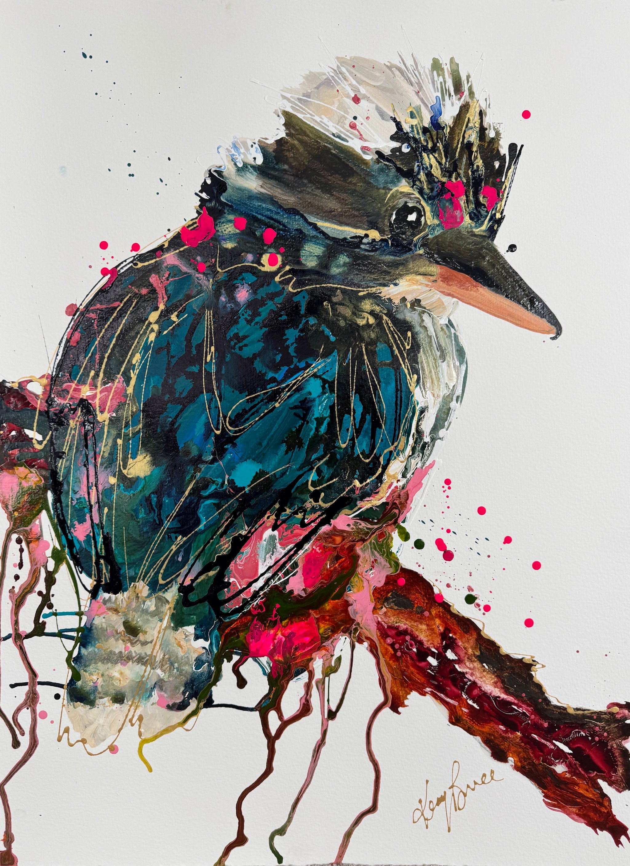 Kookaburra -Benny Kookaburra - Original Art on Paper - Unframed