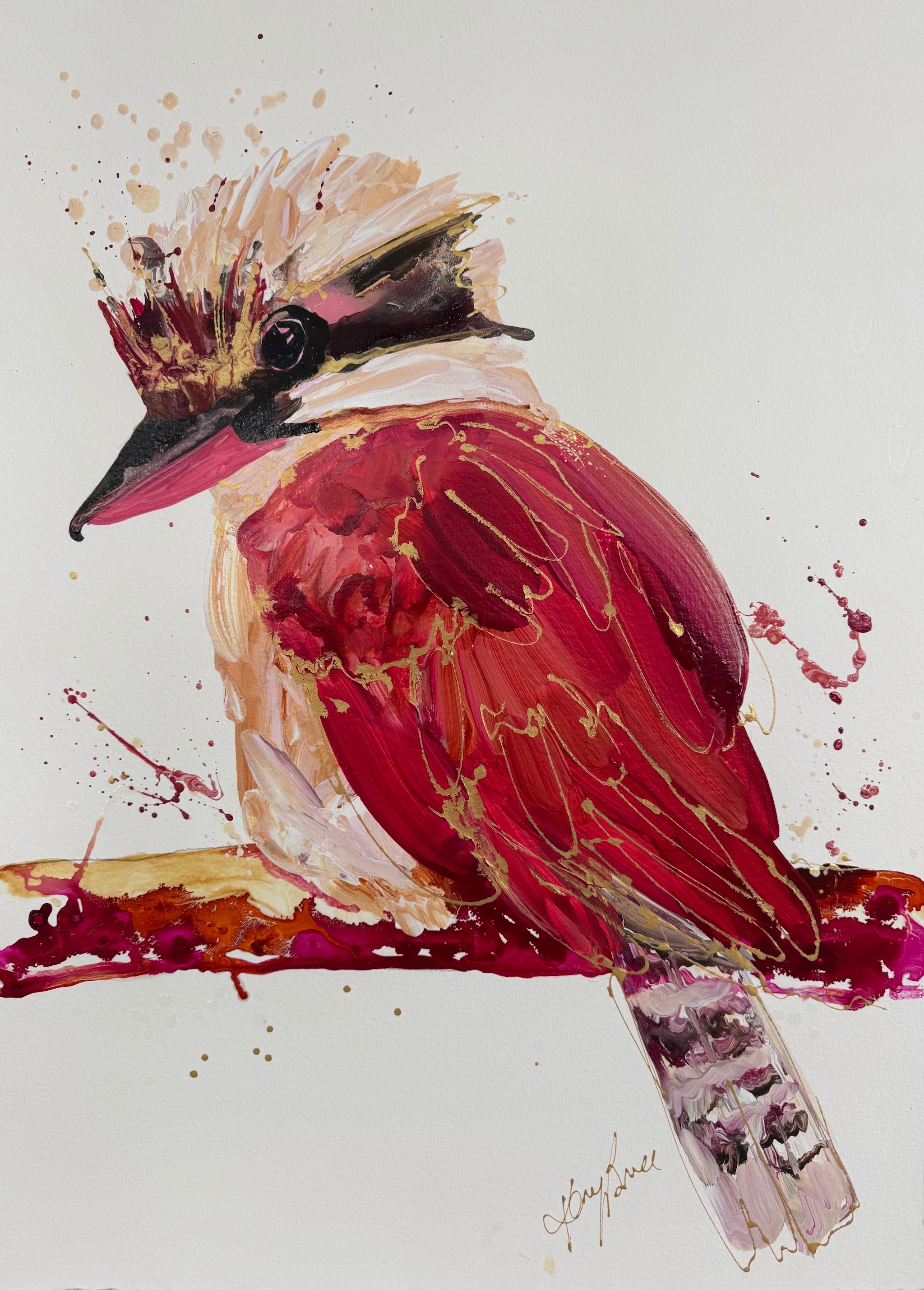 Kookaburra - Kiara Kookaburra - Original Art on Paper - Unframed