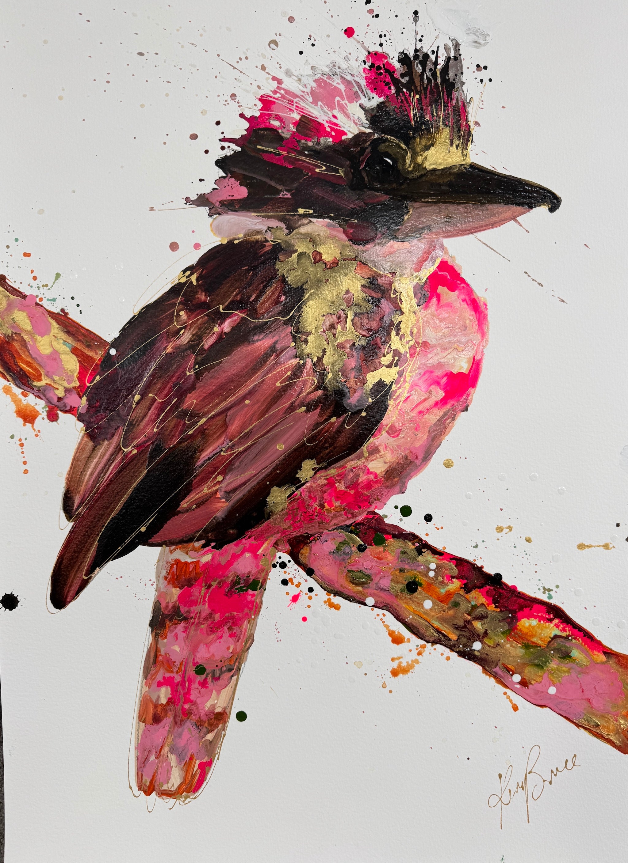 Kookaburra - Ki Ki Kookaburra - Original Art on Paper - Unframed