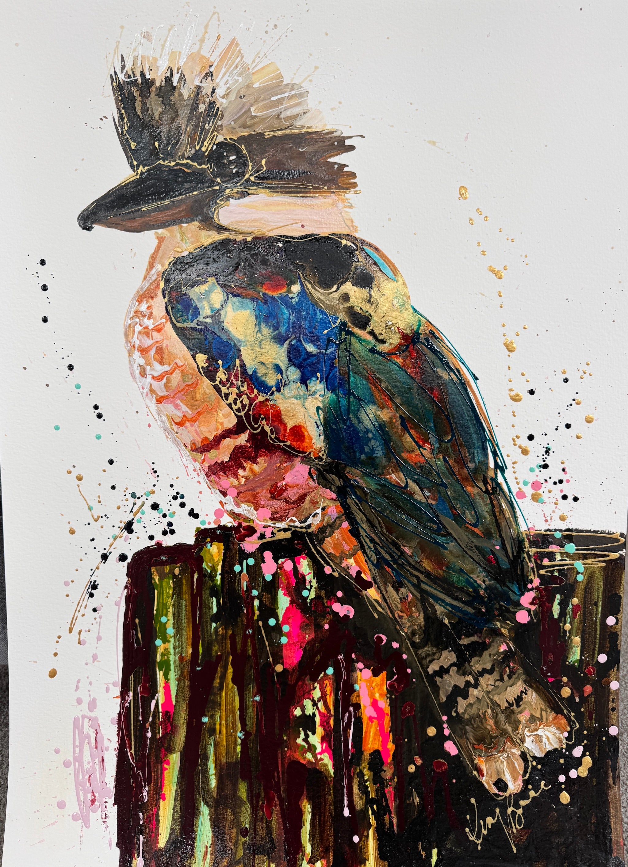 Kookaburra - King Kookaburra - Original Art on Paper - Unframed