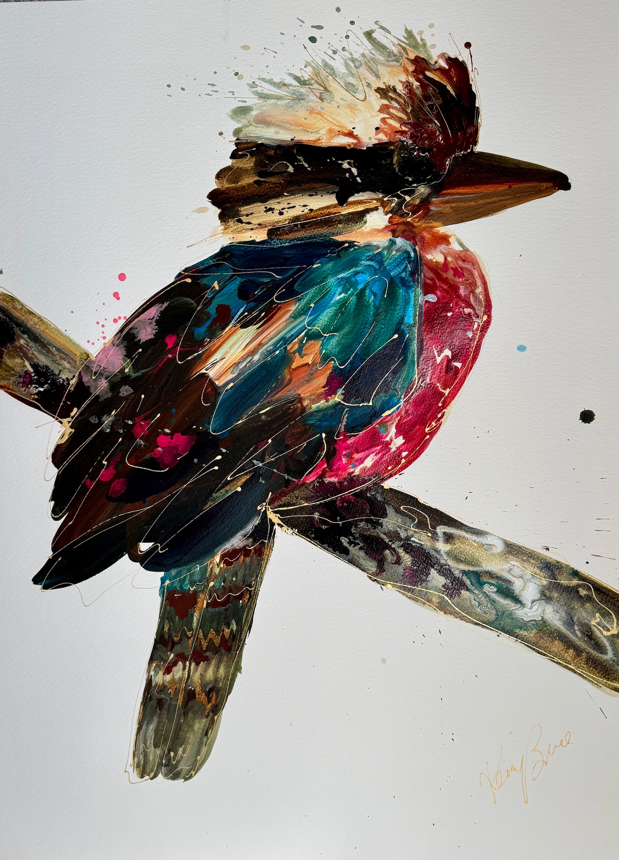 Kookaburra - Kate- Original Art on Paper - Unframed