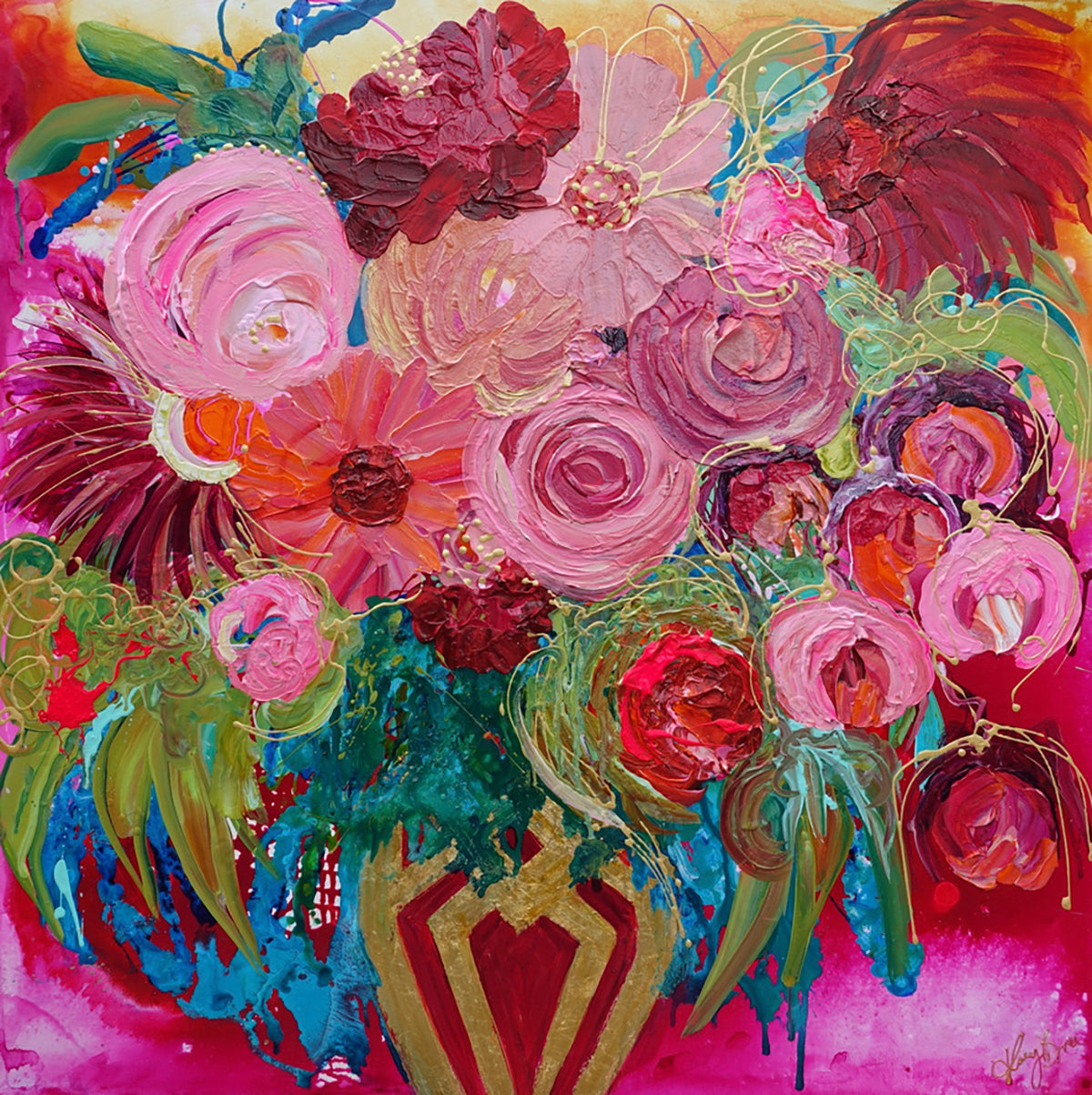 Floral 3 LARGE- Petal Power , Open ended large size Print, unframed,