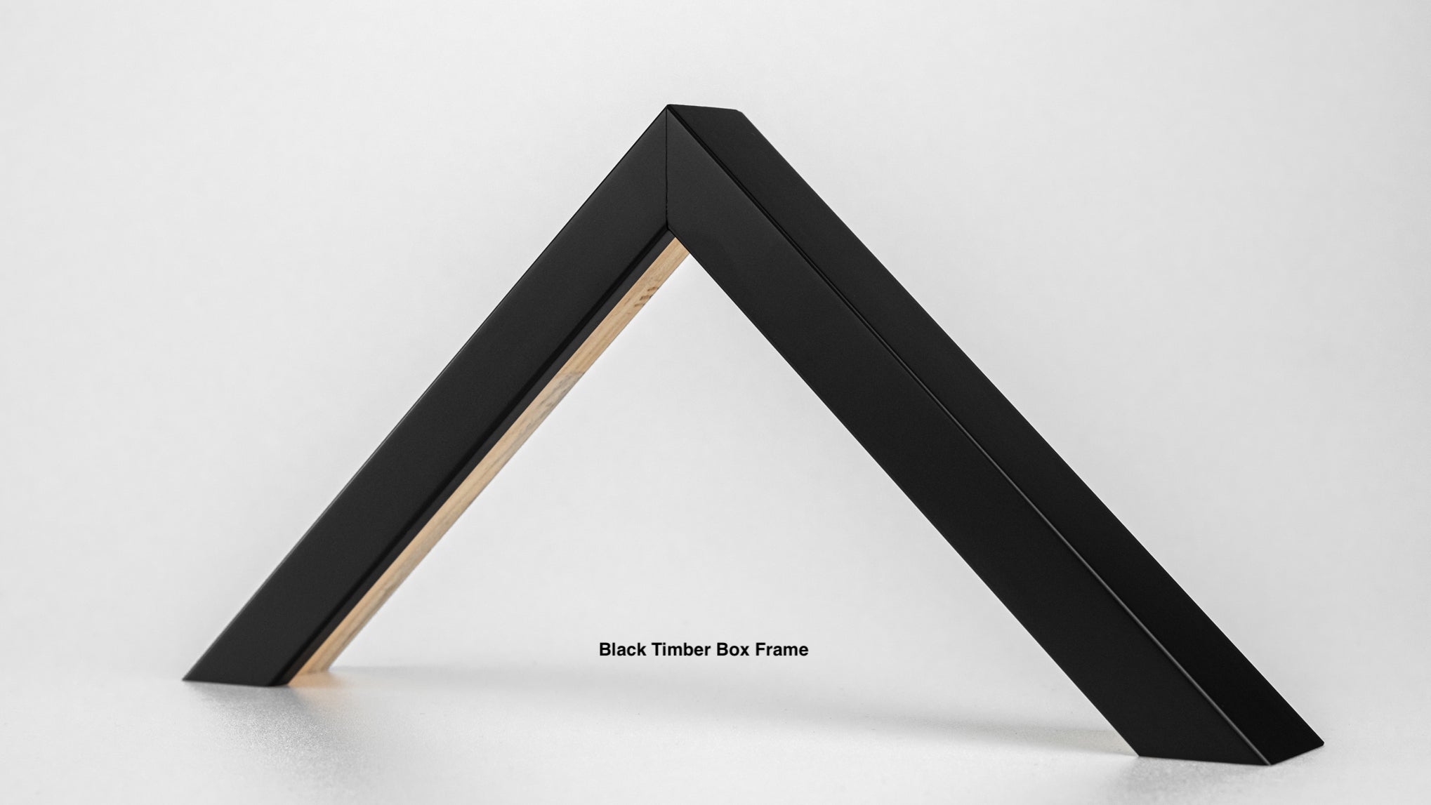 Black timber box frame