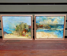 Load image into Gallery viewer, Abstract painting of Little Austinmer Beach, just north of Austinmer Beach near Wollongong NSW. Shown alongside matching painting South Coast Surf.
